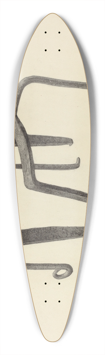 Salvatore Borrazzo - Pot Trivets 39.3 inch art pintail longboard deck