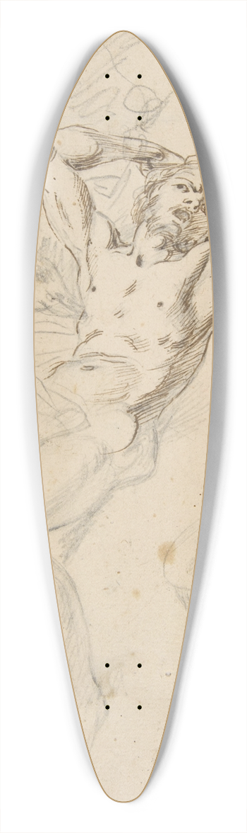 Salvator Rosa - Study for a Prometheus Bound 39.3 inch art pintail longboard deck