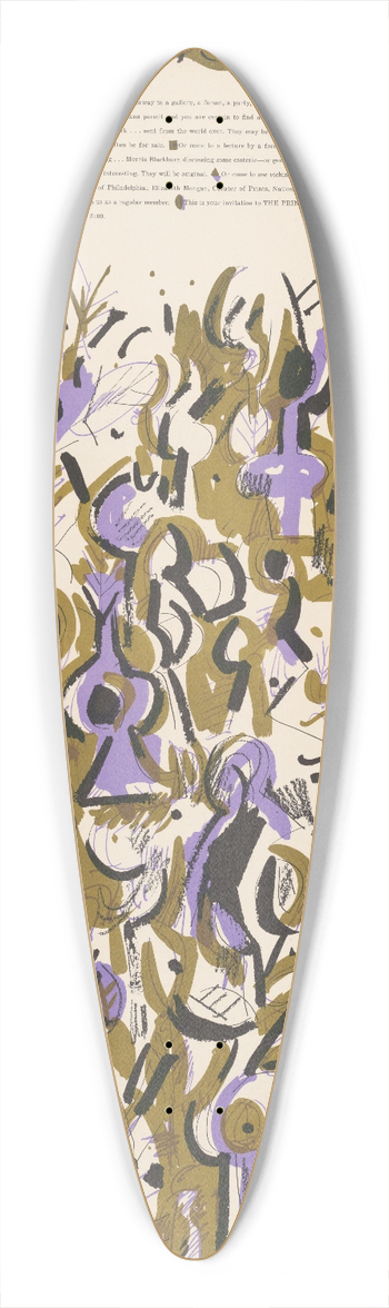 Sam Maitin - The print club 39.3 inch art pintail longboard deck