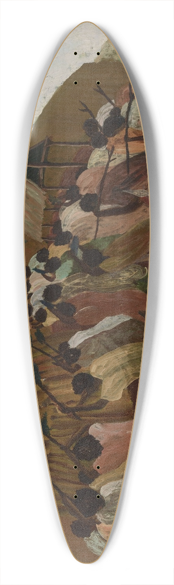 Sam Ntiro - Hut onFire 39.3 inch art pintail longboard deck