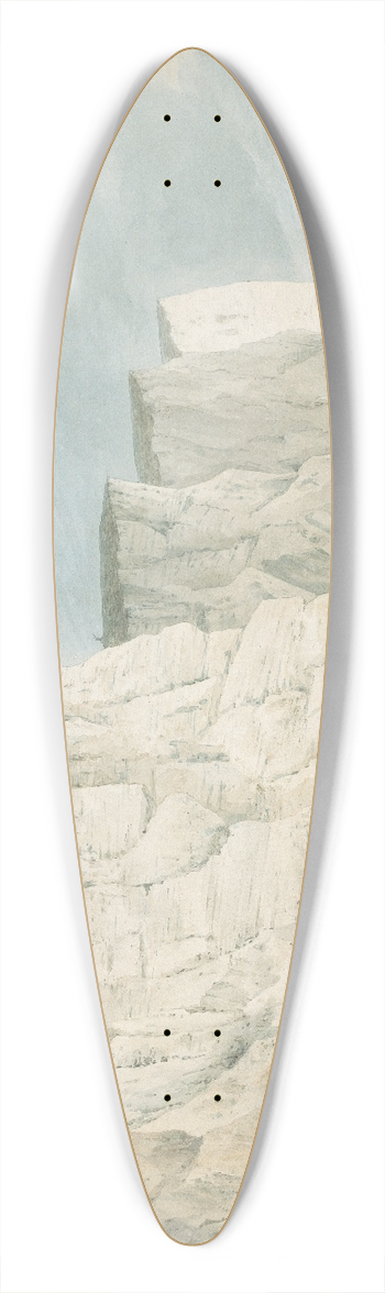 Samuel Atkins - The Fleet Off the Coast, Beachy Head 39.3 inch art pintail longboard deck