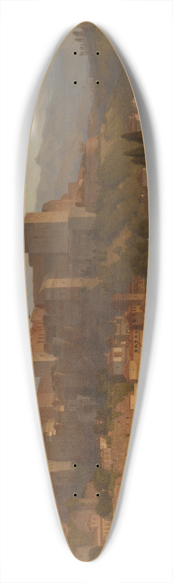 Samuel Colman - The Hill of the Alhambra, Granada 39.3 inch art pintail longboard deck
