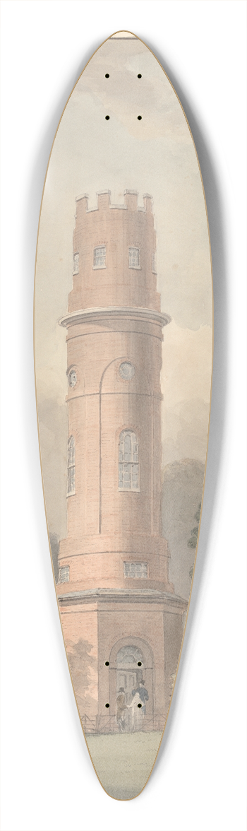 Samuel Davis - An Observation Tower 39.3 inch art pintail longboard deck