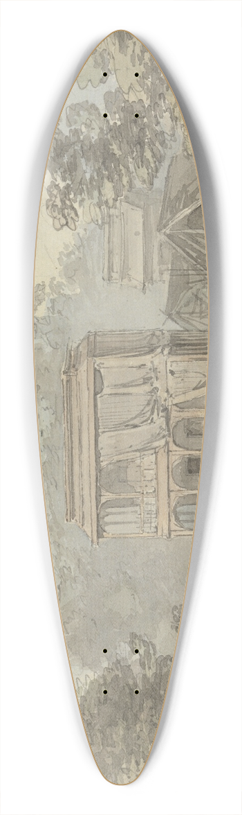 Samuel Davis - Moorshedabad [Murshidabad] 39.3 inch art pintail longboard deck