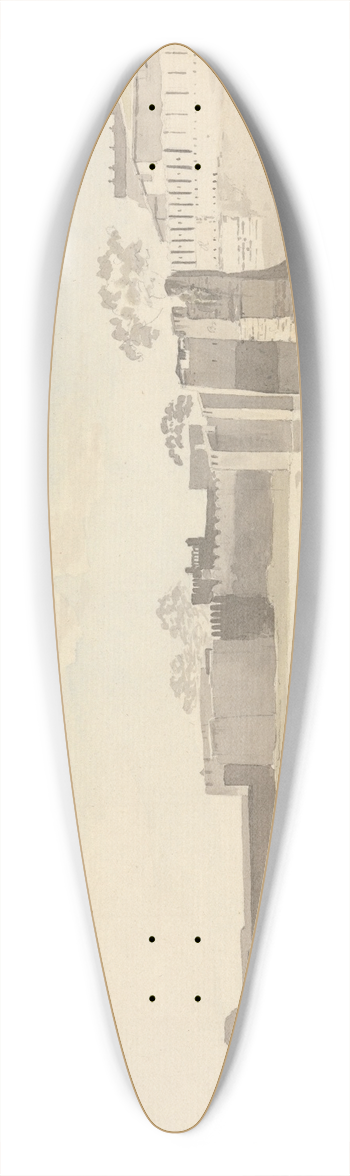 Samuel Davis - The East Gate at Tanjore (S. India) 39.3 inch art pintail longboard deck