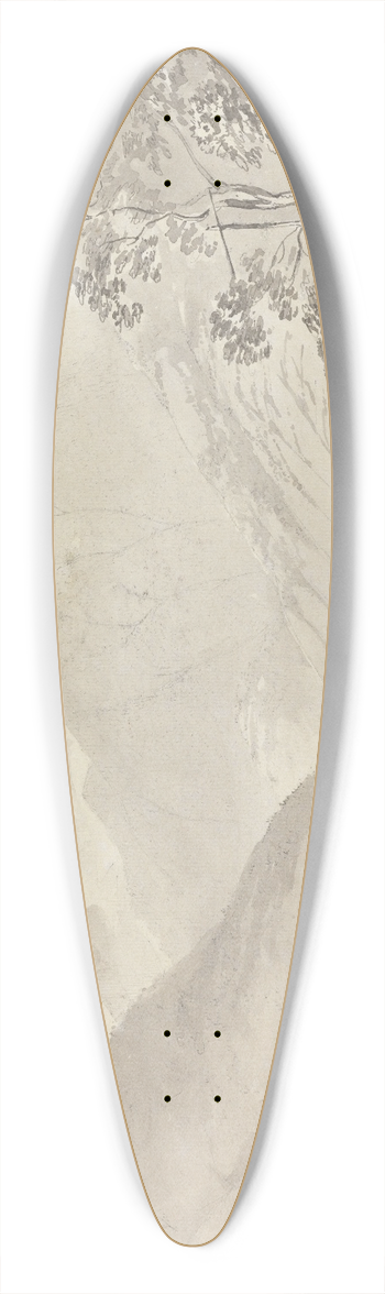Samuel Davis - View Above Poonaka [Punakha] 39.3 inch art pintail longboard deck