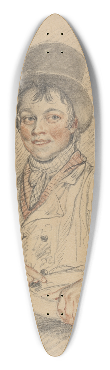 Samuel de Wilde - A Boy with a Basket 39.3 inch art pintail longboard deck
