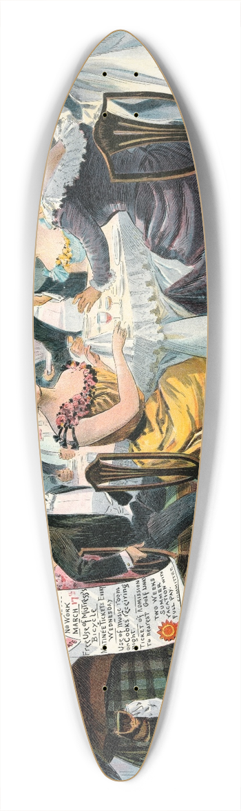 Samuel Ehrhart - A look ahead;  but not so very far ahead, either! 39.3 inch art pintail longboard deck