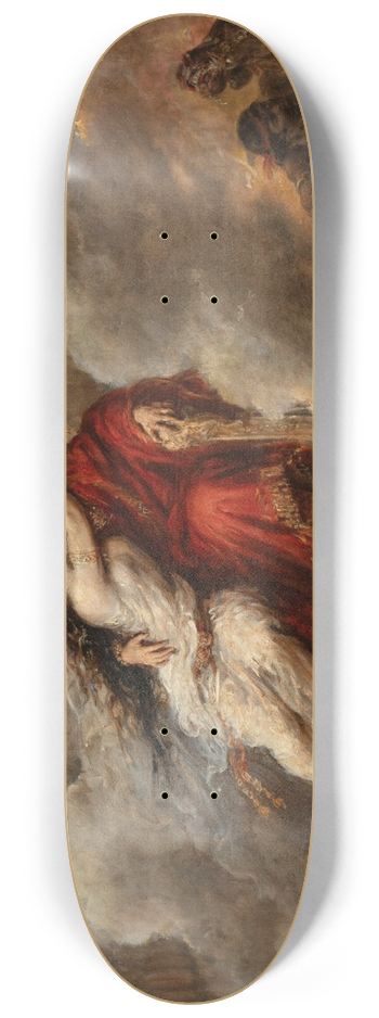 Alexandre Marie Colin - The Death of Sardanapalus 8.25 inch art skate deck