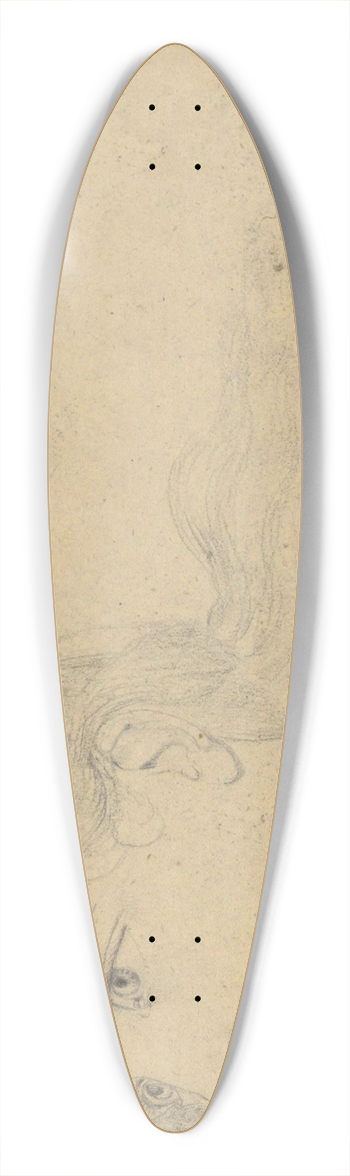 Samuel Finley Breese Morse - Study for The Judgment of Jupiter (Marpessa, head, hair streaming behindher 39.3 inch art pintail longboard deck