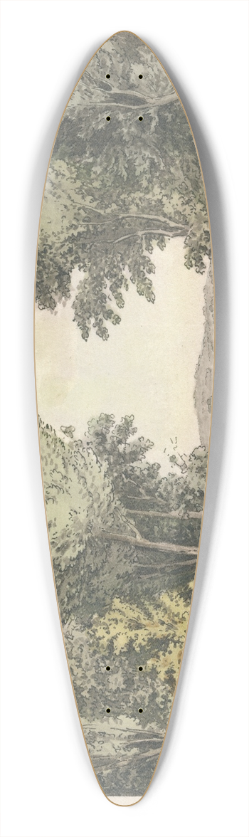 Samuel Hieronymus Grimm - Between Chiswick and Brentford 39.3 inch art pintail longboard deck