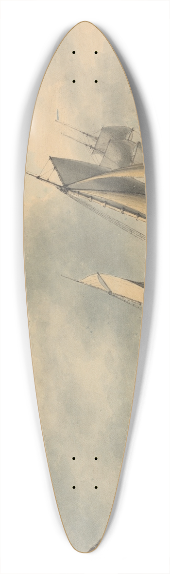 Samuel Howitt - A Seascape 39.3 inch art pintail longboard deck