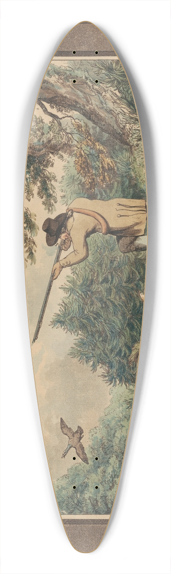 Samuel Howitt - Duck Shooting 39.3 inch art pintail longboard deck
