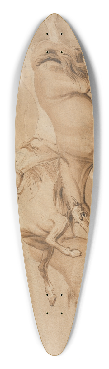 Samuel Howitt - Four Galloping Horses 39.3 inch art pintail longboard deck