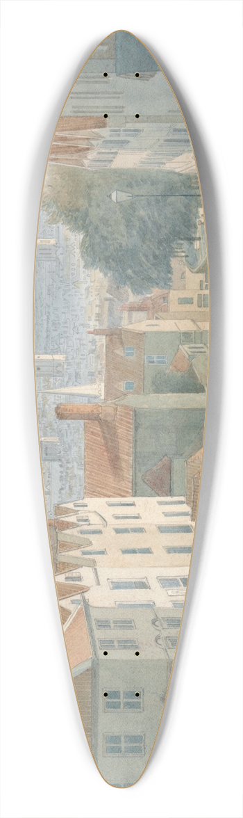 Samuel Jackson - St. Michaels Hill, Bristol 39.3 inch art pintail longboard deck