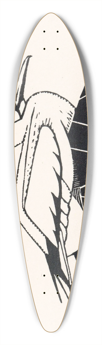 Samuel Jessurun de Mesquita - Jan-van-gent 39.3 inch art pintail longboard deck