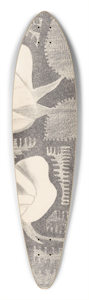 Samuel Jessurun de Mesquita - Twee rozen 39.3 inch art pintail longboard deck