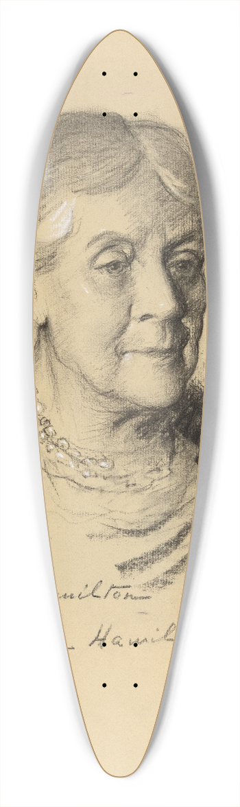 Samuel Johnson Woolf - Alice Hamilton 39.3 inch art pintail longboard deck