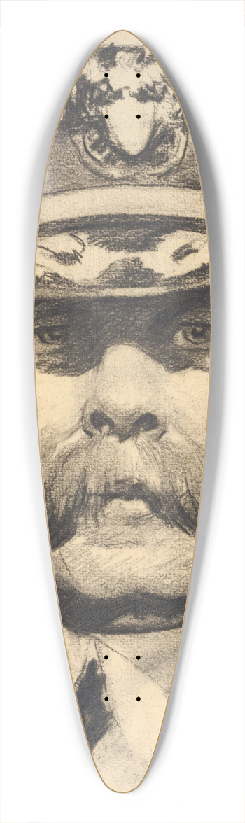 Samuel Johnson Woolf - Charles Frederick Hughes 39.3 inch art pintail longboard deck