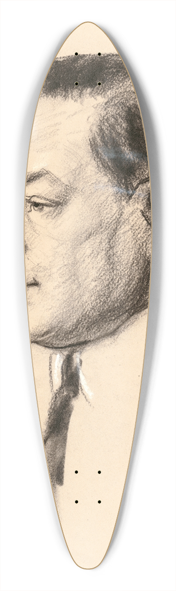 Samuel Johnson Woolf - David Sarnoff 39.3 inch art pintail longboard deck