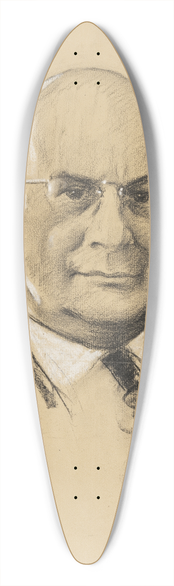 Samuel Johnson Woolf - Henry John Kaiser 39.3 inch art pintail longboard deck