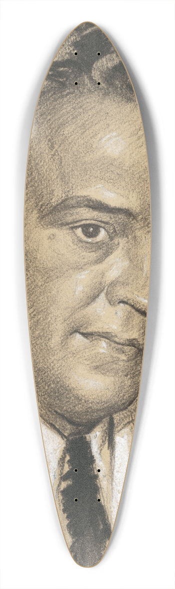 Samuel Johnson Woolf - John Edgar Hoover 39.3 inch art pintail longboard deck