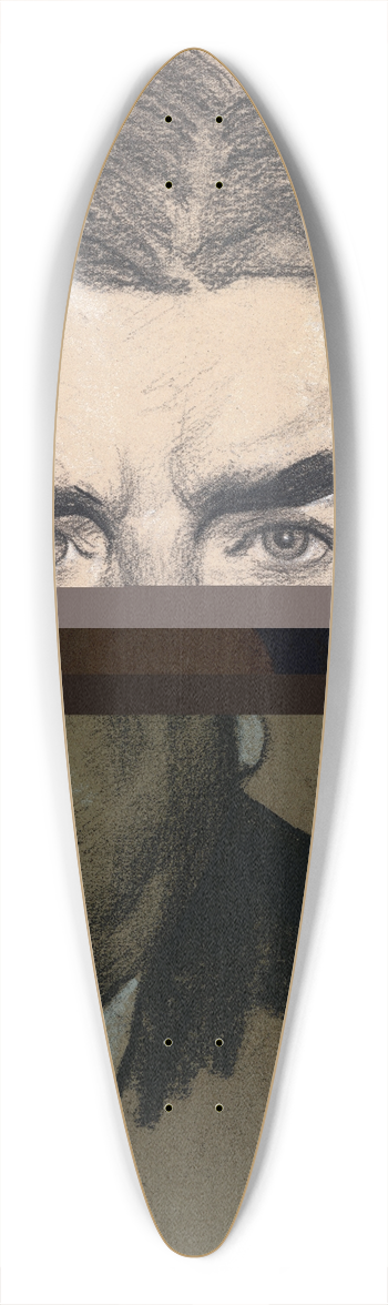 Samuel Johnson Woolf - John Llewellyn Lewis 39.3 inch art pintail longboard deck