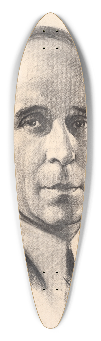 Samuel Johnson Woolf - John Raskob 39.3 inch art pintail longboard deck