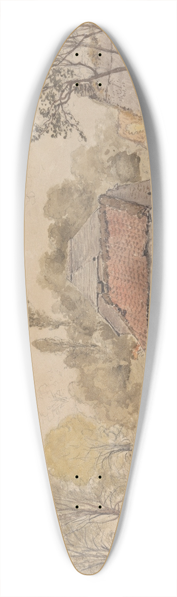 Samuel Palmer - The Barns 39.3 inch art pintail longboard deck