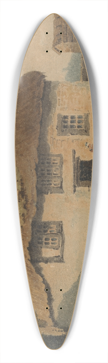 Samuel Prout - The Thatched Cottage 39.3 inch art pintail longboard deck