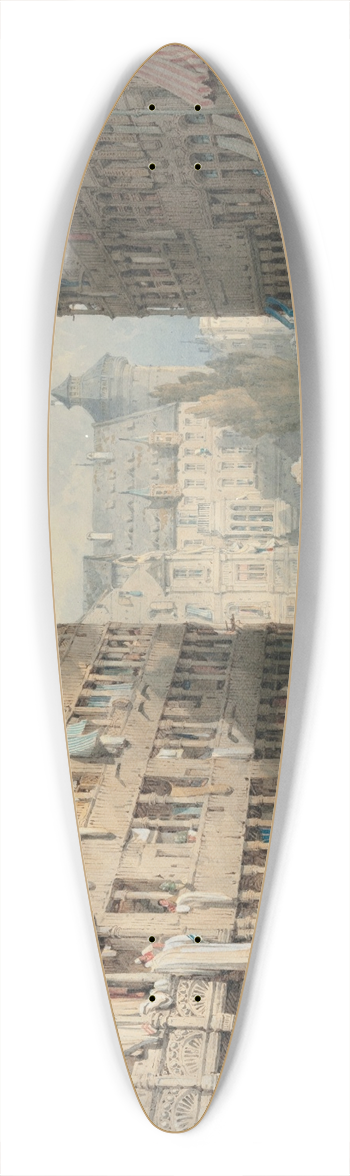Samuel Prout - View of Nuremberg 39.3 inch art pintail longboard deck