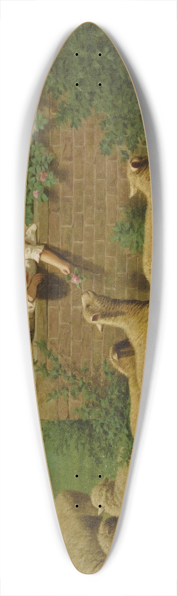 Samuel S. Carr - Child Feeding the Sheep 39.3 inch art pintail longboard deck