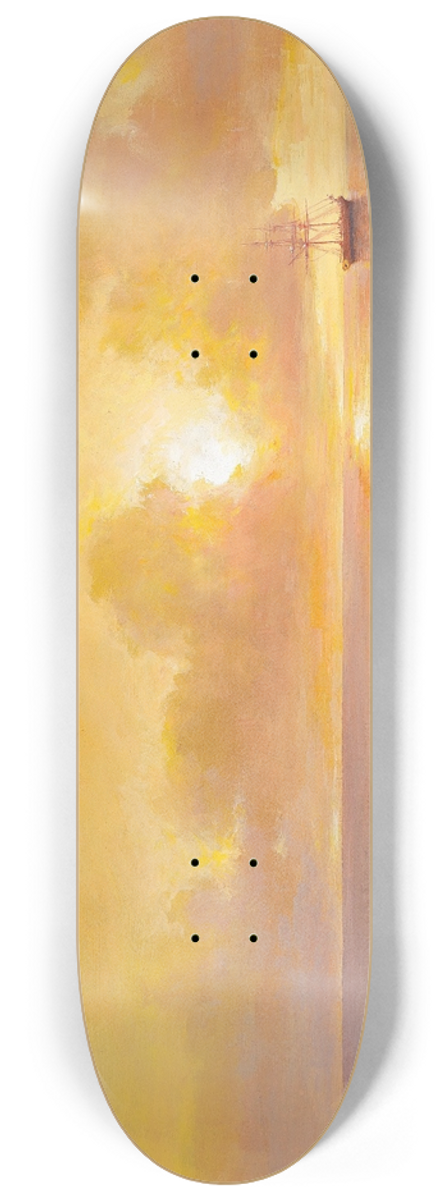 Grigori Ivanovitch Kapustin - Sunset on the Black Sea Coast 8.25 inch art skate deck