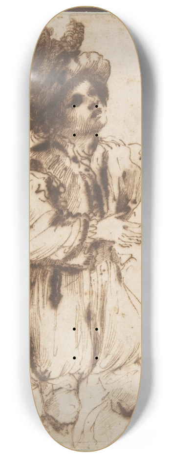 Guercino - Boy Chasing a Butterfly 8.25 inch art skate deck