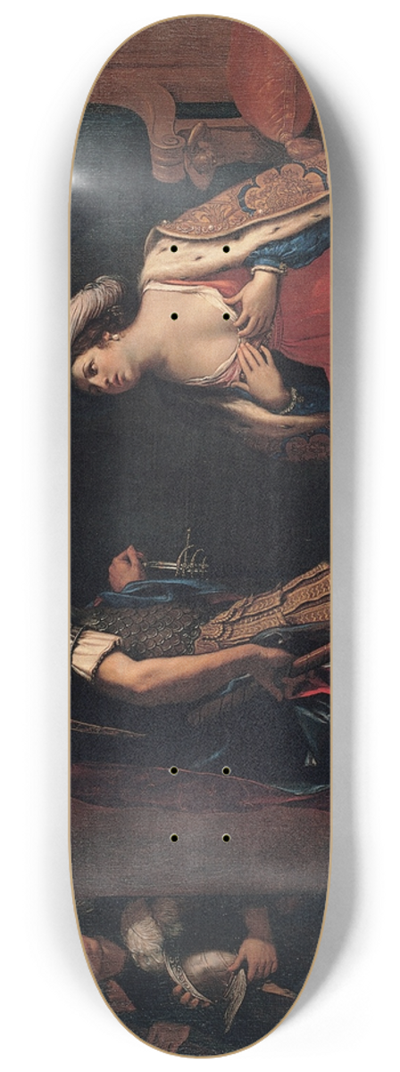 Guercino - Cleopatra and Octavian 8.25 inch art skate deck