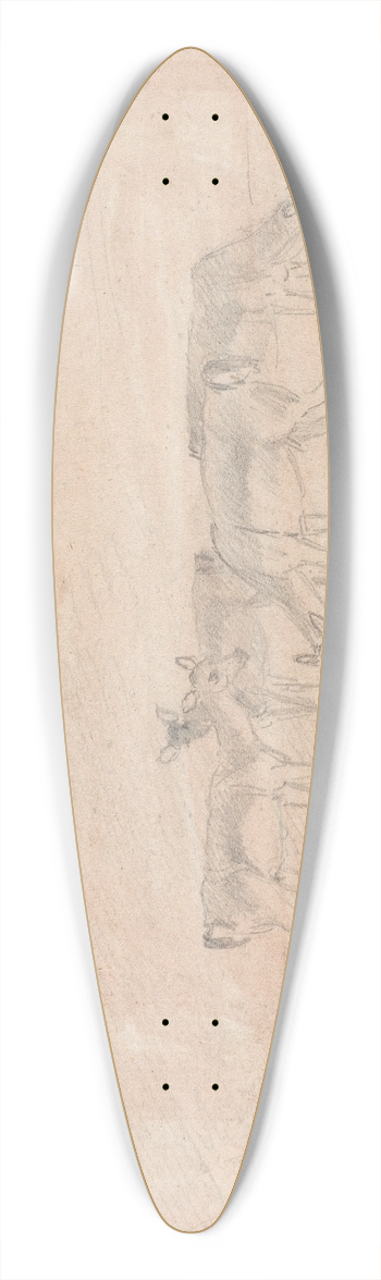 Sawrey Gilpin - Four Deer 39.3 inch art pintail longboard deck