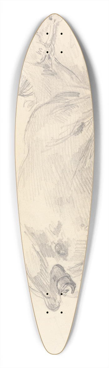 Sawrey Gilpin - Study of a horse lying down. 39.3 inch art pintail longboard deck
