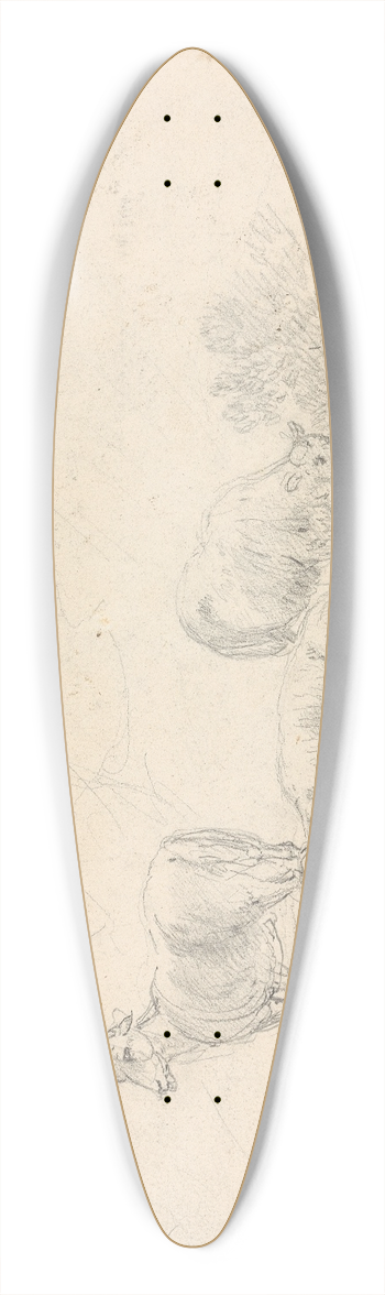 Sawrey Gilpin - Three Sheep 39.3 inch art pintail longboard deck