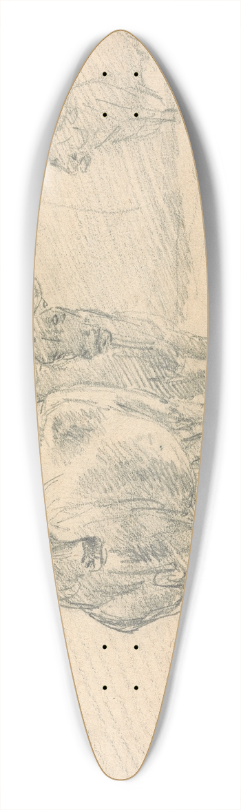 Sawrey Gilpin - Two Cows on a Hill 39.3 inch art pintail longboard deck