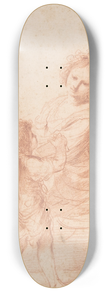 Guercino - Saint Cecilia Playing the Organ 8.25 inch art skate deck