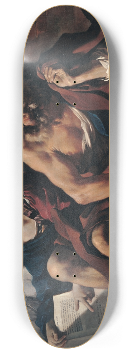 Guercino - Saint Matthew and the Angel 8.25 inch art skate deck