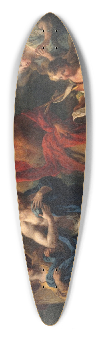 Sebastiano Conca - The Baptism of Christ 39.3 inch art pintail longboard deck