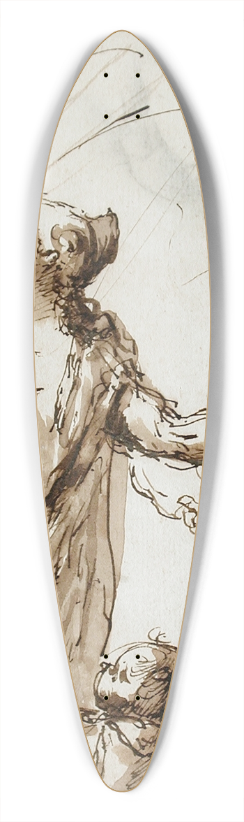 Sebastiano Ricci - Classical Scene with Offering 39.3 inch art pintail longboard deck