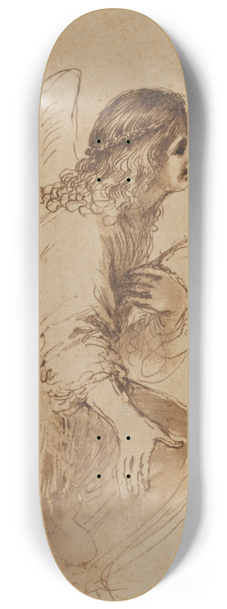 Guercino - The Angel of the Annunciation 8.25 inch art skate deck