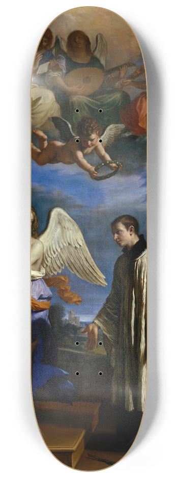 Guercino - The Vocation of Saint Aloysius (Luigi) Gonzaga 8.25 inch art skate deck