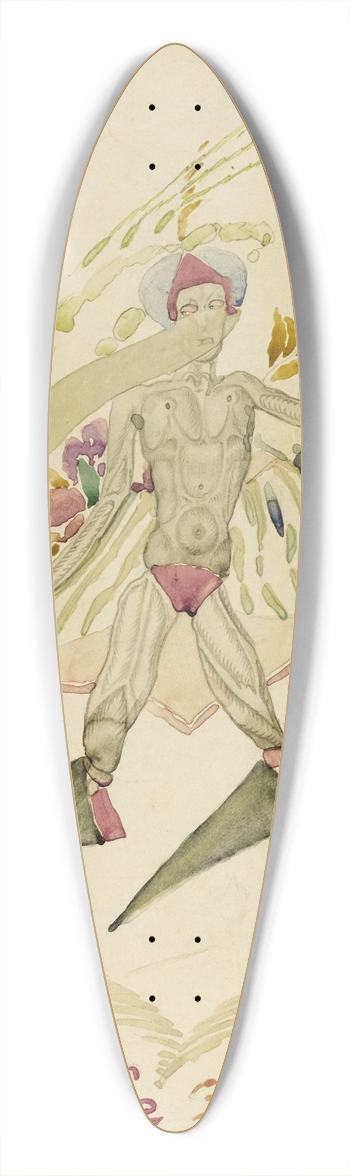 Sergei Vasilevich Checkhonin - Oriental Fairytale Character 39.3 inch art pintail longboard deck