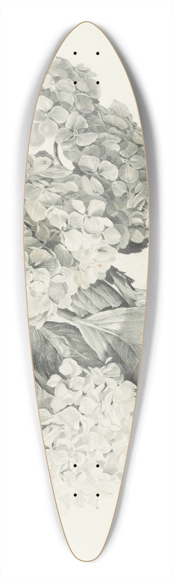 Sergey Chekhonin - Hydrangeas in a vase 39.3 inch art pintail longboard deck