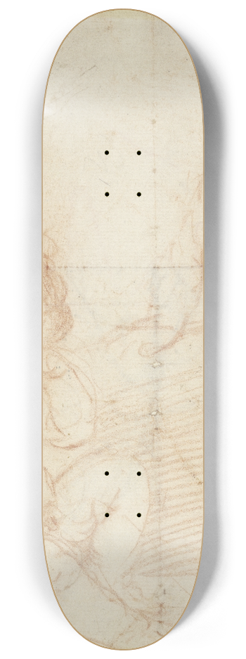 Guercino - Zwei nackte Kleinkinder 8.25 inch art skate deck