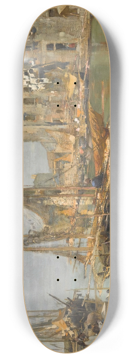 Guglielmo Ciardi - Canal In Venice 8.25 inch art skate deck
