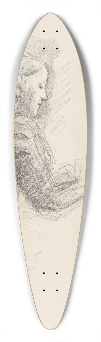 Signe Scheel - Kvinneportrett profil 39.3 inch art pintail longboard deck
